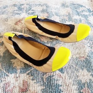 J. Crew Marley two tone leather ballet flats